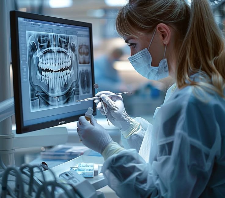 dentist-showing-a-patient-a-3D-digital-scan-for-veneer-placement